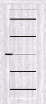 Межкомнатная дверь экошпон Мода-22 Black Shine Riviera Ice