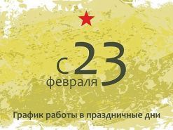 График работы в праздничные дни февраль 2023 г.