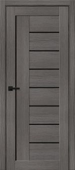 Межкомнатная дверь экошпон Браво-29 Grey Melinga / Black Shine