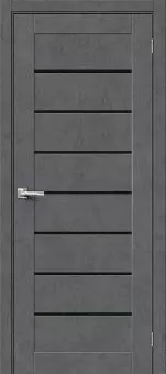 Межкомнатная дверь экошпон Браво-22 Slate Art / Black Shine (BS)