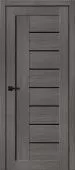 Межкомнатная дверь экошпон Браво-29 Grey Melinga / Black Shine
